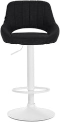 Barhocker Milet Stoff wei� - schwarz