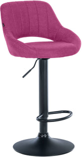Barhocker Milet Stoff schwarz - lila