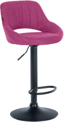 Barhocker Milet Stoff schwarz - lila