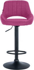 Barhocker Milet Stoff schwarz - lila