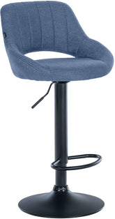 Barhocker Milet Stoff schwarz - blau
