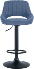 Barhocker Milet Stoff schwarz - blau