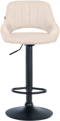 Barhocker Milet Stoff schwarz - creme