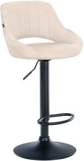 Barhocker Milet Stoff schwarz - creme