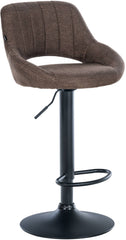 Barhocker Milet Stoff schwarz - braun