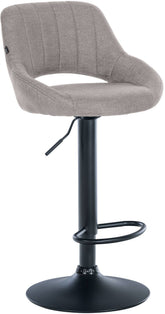 Barhocker Milet Stoff schwarz - grau