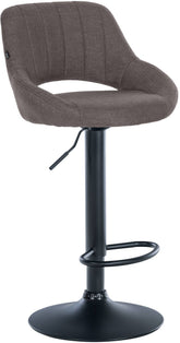 Barhocker Milet Stoff schwarz - dunkelgrau