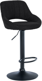 Barhocker Milet Stoff schwarz - schwarz