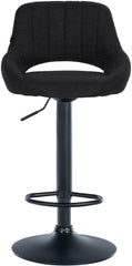 Barhocker Milet Stoff schwarz - schwarz
