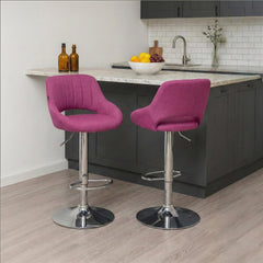 Barhocker Milet Stoff chrom - lila