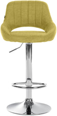 Barhocker Milet Stoff chrom - gr�n