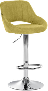 Barhocker Milet Stoff chrom - gr�n