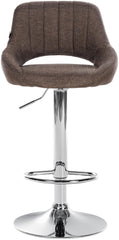 Barhocker Milet Stoff chrom - braun