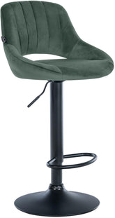 Barhocker Milet Samt schwarz - gr�n