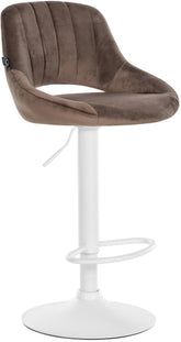 Barhocker Milet Samt wei� - braun
