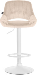 Barhocker Milet Samt wei� - creme