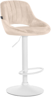 Barhocker Milet Samt wei� - creme
