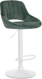 Barhocker Milet Samt wei� - gr�n