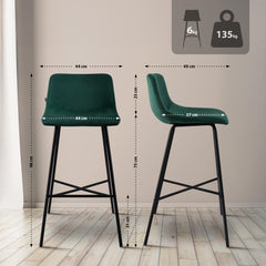 Barhocker Altona Samt - gr�n