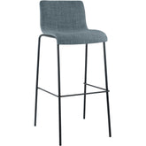 Barhocker Hoover Stoff 4-Fuß Gestell schwarz - blau