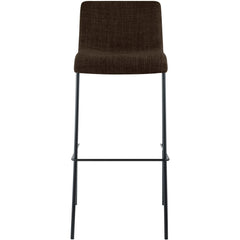 Barhocker Hoover Stoff 4-Fuß Gestell schwarz - braun