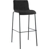 Barhocker Hoover Stoff 4-Fuß Gestell schwarz - dunkelgrau