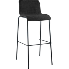 Barhocker Hoover Stoff 4-Fuß Gestell schwarz - dunkelgrau
