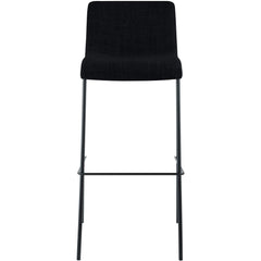 Barhocker Hoover Stoff 4-Fuß Gestell schwarz - schwarz