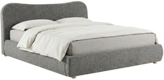 Bett Maido Teddy Stoff 180x200 cm - dunkelgrau