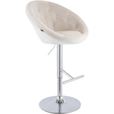 Barhocker London Samt chrom - creme