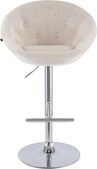 Barhocker London Samt chrom - creme