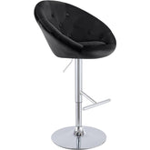 Barhocker London Samt chrom - schwarz