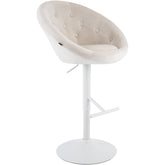 Barhocker London Samt wei� - creme