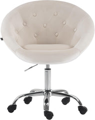 Arbeitshocker London Samt - creme