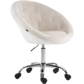 Arbeitshocker London Samt - creme