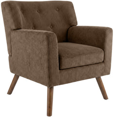 Sessel Kioni Cord - dunkelbraun