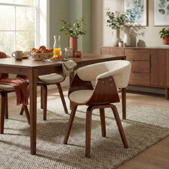 Stuhl Bruce Stoff walnuss - creme