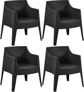 4er Set Stühle Bartal - schwarz