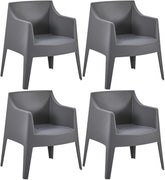 4er Set Stühle Bartal - dunkelgrau
