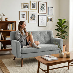 Sofa Kioni Cord - grau