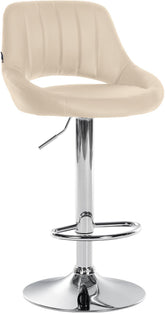Barhocker Milet Kunstleder chrom - creme