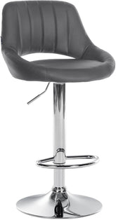 Barhocker Milet Kunstleder chrom - grau