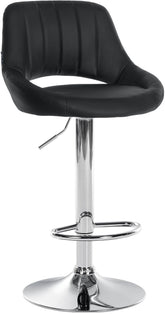 Barhocker Milet Kunstleder chrom - schwarz