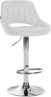 Barhocker Milet Kunstleder chrom - wei�