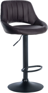 Barhocker Milet Kunstleder schwarz - braun