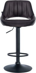 Barhocker Milet Kunstleder schwarz - braun