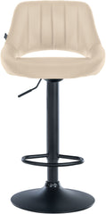 Barhocker Milet Kunstleder schwarz - creme