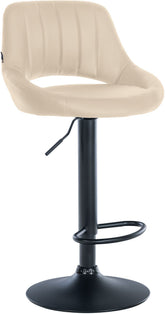Barhocker Milet Kunstleder schwarz - creme