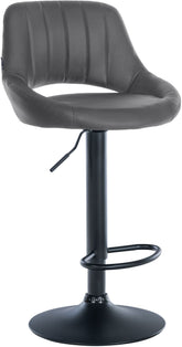Barhocker Milet Kunstleder schwarz - grau