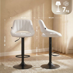 Barhocker Milet Kunstleder schwarz - wei�